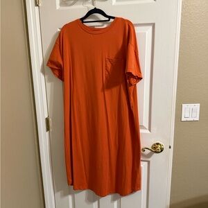 T-Shirt Dress Rusty Orange